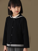子どもおしゃれ着・スマートカジュアル COCO MODERNのK465 - セーラーカラーホワイトラインブラックジャケットの画像(16)