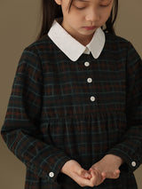 子どもおしゃれ着・スマートカジュアル COCO MODERNのK389 - ポロカラーチェック柄長袖ワンピースの画像(11)