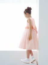 子供ドレス発表会・結婚式・おしゃれなDRESCCOのD-SU-98-3-ベビーピンクローズベルトドレスの画像4