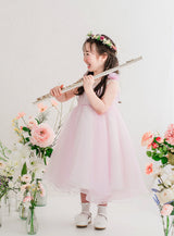 子供ドレス発表会・結婚式・おしゃれなDRESCCOのマグノリアフラワーピンクバイオレットドレスの画像7