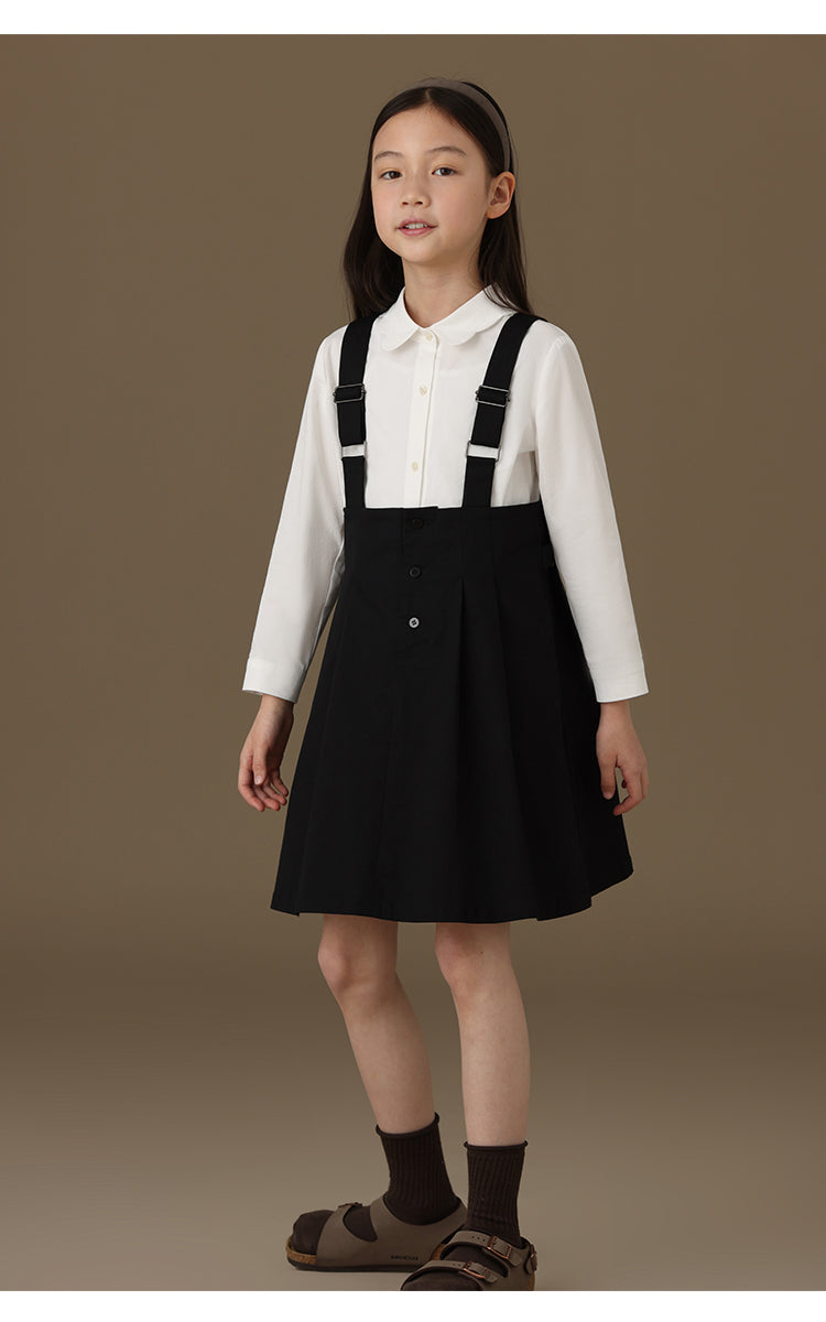 K3011 - デイリーブラックサスペンダースカート