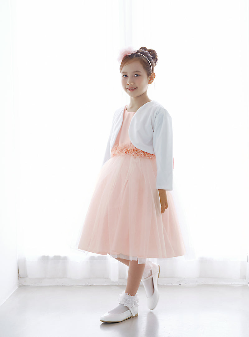 子供ドレス発表会・結婚式・おしゃれなDRESCCOのD-SU-98-3-ベビーピンクローズベルトドレスの画像9
