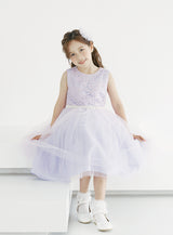 子供ドレス発表会・結婚式・おしゃれなDRESCCOのD-SU-216-バイオレット刺繍パールドレスの画像10