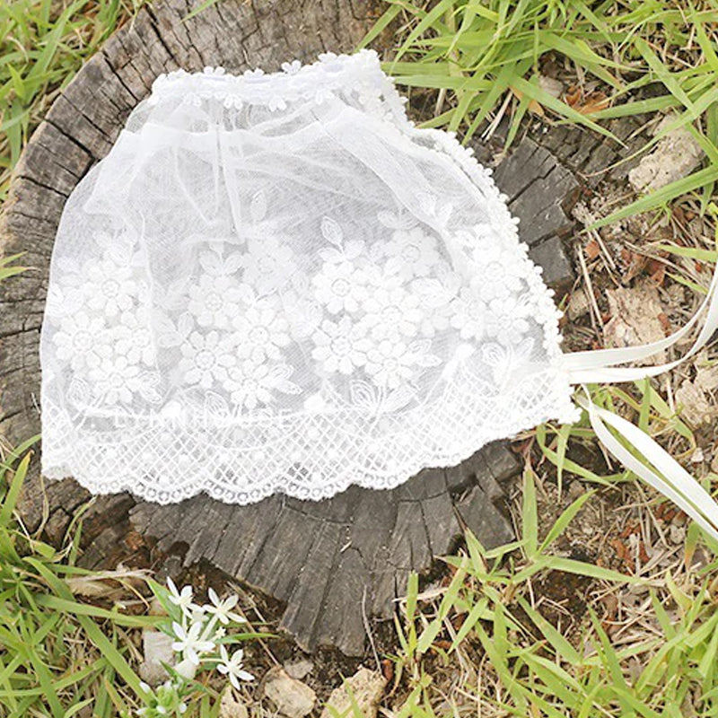 子供ドレスのヘアアクセサリー・発表会結婚式・おしゃれなDRESCCOのレースボンネットの画像1