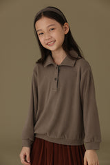 子どもおしゃれ着・スマートカジュアル COCO MODERNのK322 - やわらかビスコース長袖ポロシャツの画像(5)