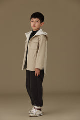 子どもおしゃれ着・スマートカジュアル COCO MODERNのK320 - 中綿キルティング切り替えフード付きコートの画像(2)