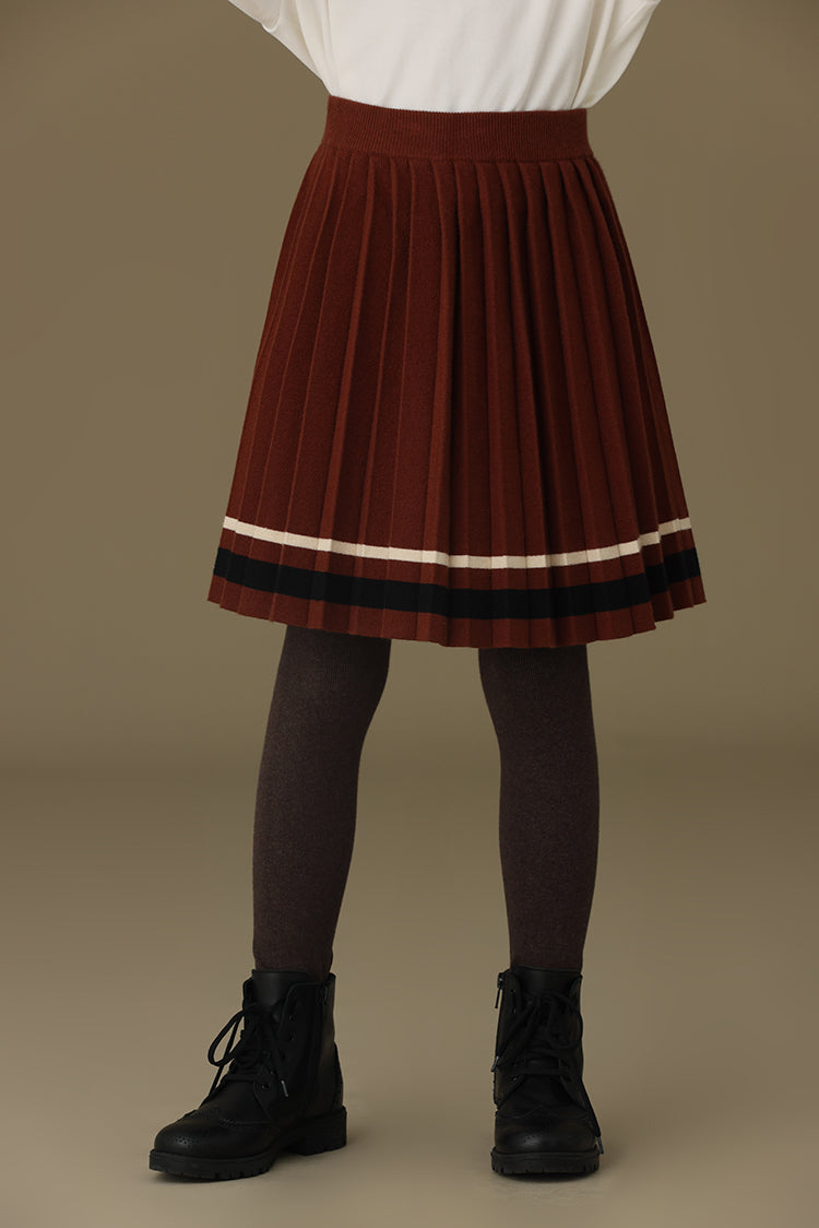 子どもおしゃれ着・スマートカジュアル COCO MODERNのK417 - ツーラインポイントニットプリーツスカートの画像(9)
