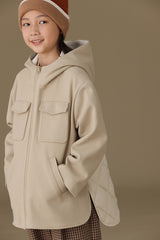 子どもおしゃれ着・スマートカジュアル COCO MODERNのK320 - 中綿キルティング切り替えフード付きコートの画像(11)