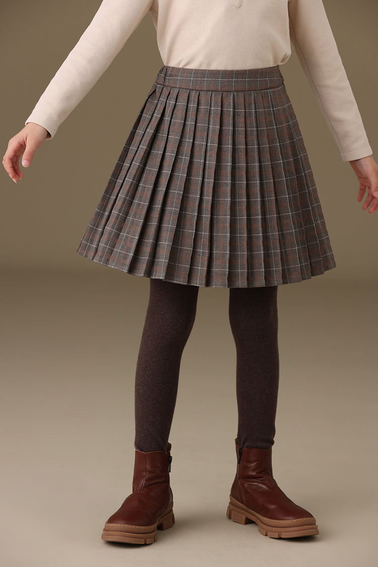 子どもおしゃれ着・スマートカジュアル COCO MODERNのK471 -　アンティークチェック柄プリーツスカートの画像(8)