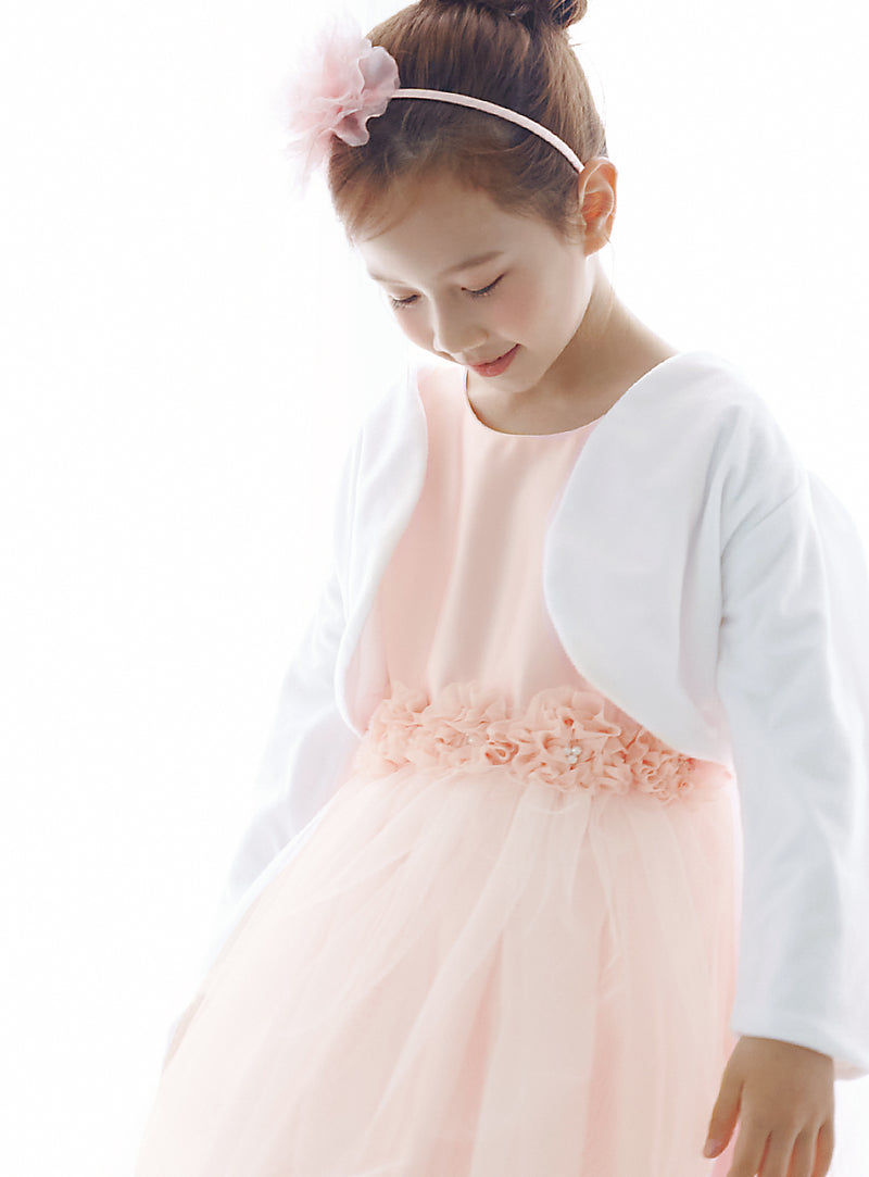 子供ドレス発表会・結婚式・おしゃれなDRESCCOのD-SU-98-3-ベビーピンクローズベルトドレスの画像12