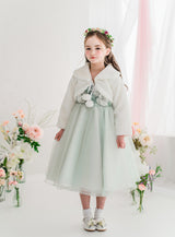 子供ドレス発表会・結婚式・おしゃれなDRESCCOのローズガーデンミントグリーンドレスの画像14