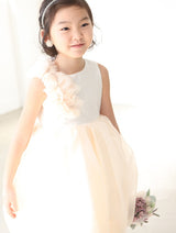 子供ドレス発表会・結婚式・おしゃれなDRESCCOのミューズアイボリーバルーンドレスの画像1