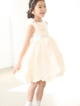 子供ドレス発表会・結婚式・おしゃれなDRESCCOのミューズアイボリーバルーンドレスの画像2