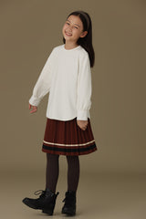 子どもおしゃれ着・スマートカジュアル COCO MODERNのK417 - ツーラインポイントニットプリーツスカートの画像(4)