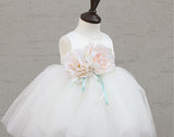 子供ドレス発表会・結婚式・おしゃれなDRESCCOのアプロディーテピンクピーチコサージュドレスの画像12