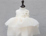 子供ドレス発表会・結婚式・おしゃれなDRESCCOのアルテミスフラワー刺繍アイボリードレスの画像9