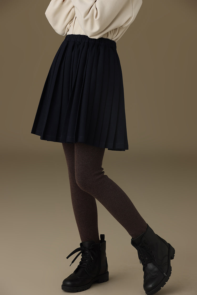 子どもおしゃれ着・スマートカジュアル COCO MODERNのK381 - ダークネイビーウールプリーツスカートの画像(17)