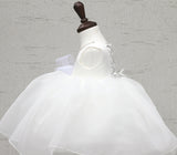 子供ドレス発表会・結婚式・おしゃれなDRESCCOのミダースビジューネックレスホワイトドレスの画像12