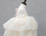 子供ドレス発表会・結婚式・おしゃれなDRESCCOのアルテミスフラワー刺繍アイボリードレスの画像11