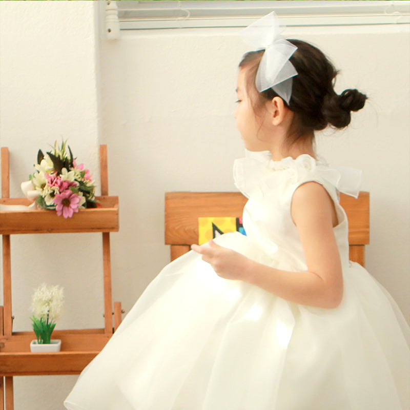 子供ドレスのヘアアクセサリー・発表会結婚式・おしゃれなDRESCCOのウエディングピーチカチューシャの画像3