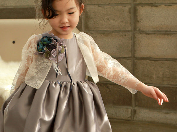 子供ドレスのボレロ・カーディガン・発表会結婚式・おしゃれなDRESCCOのリリーカーディガンの画像2