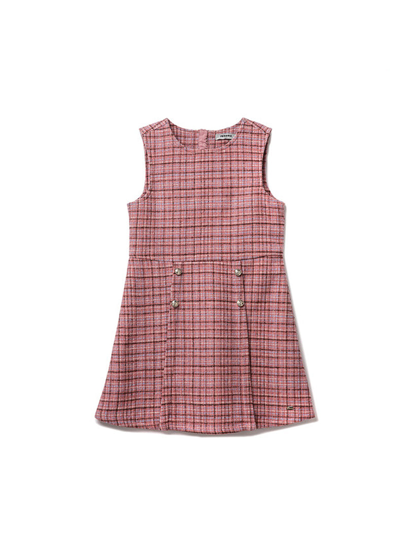 [renoma KIDS] ローズピンクツイードジャンパースカート