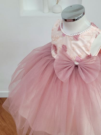 子供ドレス発表会・結婚式・おしゃれなDRESCCOのD-SU-221-メープルローズ刺繍ドレスの画像3