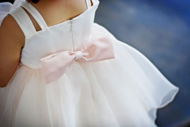 子供ドレス発表会・結婚式・おしゃれなDRESCCOのムーンライトフラワーピーチピンクドレスの画像11