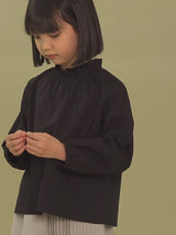 子どもおしゃれ着・スマートカジュアル COCO MODERNのK493 - ブラックフリルネックシャーリングブラウスの画像(23)