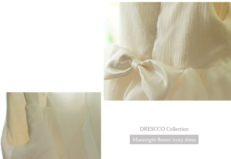 子供ドレス発表会・結婚式・おしゃれなDRESCCOのムーンライトフラワーアイボリードレスの画像6