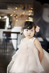 子供ドレス発表会・結婚式・おしゃれなDRESCCOのムーンライトフラワーピーチピンクドレスの画像5