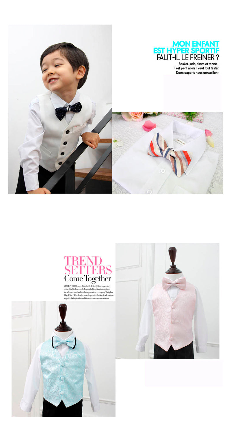 子供スーツ発表会・結婚式・おしゃれなDRESCCOの長袖ワイシャツホワイトの画像2