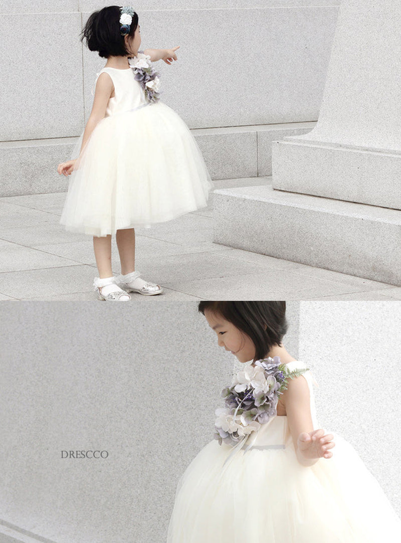 子供ドレス発表会・結婚式・おしゃれなDRESCCOのヘスティアブーケコサージュアイボリードレスの画像5