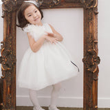 子供ドレス発表会・結婚式・おしゃれなDRESCCOのカリテスホワイトフラワーコサージュドレスの画像7