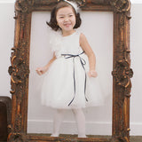 子供ドレス発表会・結婚式・おしゃれなDRESCCOのカリテスホワイトフラワーコサージュドレスの画像6