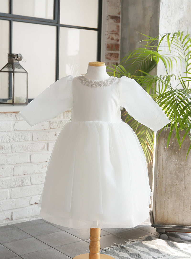 子供ドレス発表会・結婚式・おしゃれなDRESCCOのミネルバふんわり七分袖ドレスの画像12