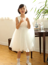 子供ドレス発表会・結婚式・おしゃれなDRESCCOのフレビアホワイトドレスの画像2
