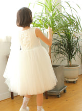 子供ドレス発表会・結婚式・おしゃれなDRESCCOのフレビアホワイトドレスの画像3