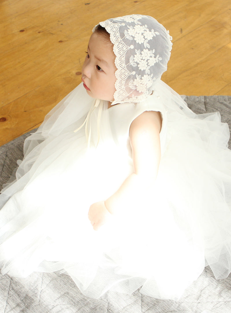 子供ドレス発表会・結婚式・おしゃれなDRESCCOのフレビアホワイトドレスの画像9