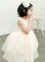 子供ドレス発表会・結婚式・おしゃれなDRESCCOのガイアパールフラワーコサージュアイボリードレスの画像7