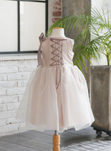 子供ドレス発表会・結婚式・おしゃれなDRESCCOのヘラゴールドピンクドレスの画像13