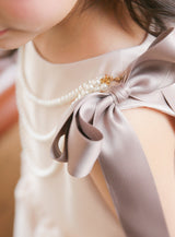 子供ドレス発表会・結婚式・おしゃれなDRESCCOのヘラゴールドピンクドレスの画像6