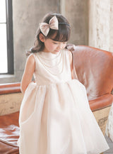 子供ドレス発表会・結婚式・おしゃれなDRESCCOのヘラゴールドピンクドレスの画像9