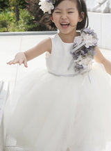 子供ドレス発表会・結婚式・おしゃれなDRESCCOのヘスティアブーケコサージュホワイトドレスの画像5