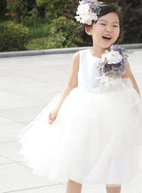 子供ドレス発表会・結婚式・おしゃれなDRESCCOのヘスティアブーケコサージュホワイトドレスの画像7