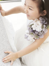 子供ドレス発表会・結婚式・おしゃれなDRESCCOのヘスティアブーケコサージュホワイトドレスの画像9