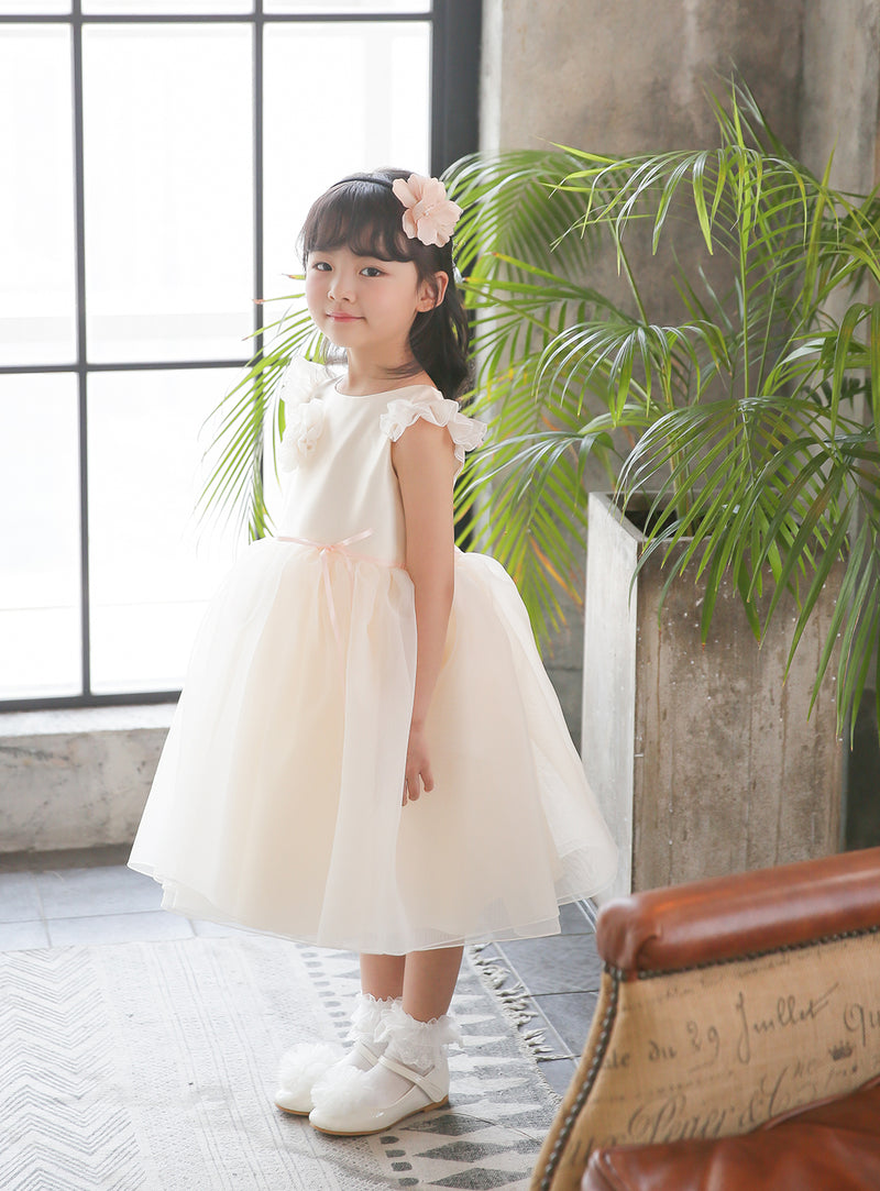 子供ドレス発表会・結婚式・おしゃれなDRESCCOのマナビスフリルスリーブドレスの画像3