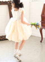子供ドレス発表会・結婚式・おしゃれなDRESCCOのミューズアイボリーバルーンドレスの画像6