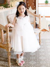 子供ドレス発表会・結婚式・おしゃれなDRESCCOのムーンライトフラワーアイボリードレスの画像1