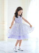 子供ドレス発表会・結婚式・おしゃれなDRESCCOのウィステリアフラワーラッセルレースドレスの画像3